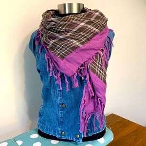 Purple wrap around scarf